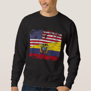 ECUADORIAN ROOTS Half-American Flag USA ECUADOR FL Trui