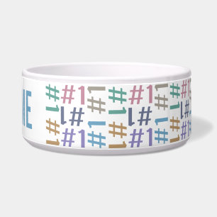 Écuelle "# 1" Motif nom personnalisé bol d'animal