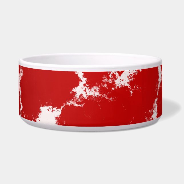 Écuelle Abstrait rouge et blanc (Devant)