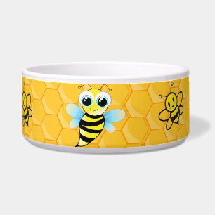 Écuelle Adorable ruches d'abeille et de miel pois animaux 