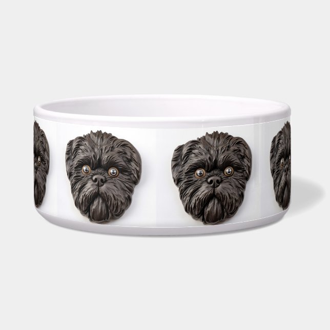 Écuelle Affenpinscher inspiré de la 3D (Devant)