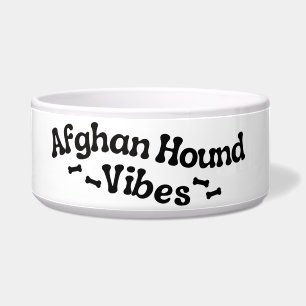 Écuelle Afghan Hound Vibes Ceramic Dog Bowl