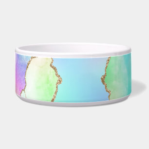Écuelle Agate Holo Faux Iridescente Pastel Ombre Marble