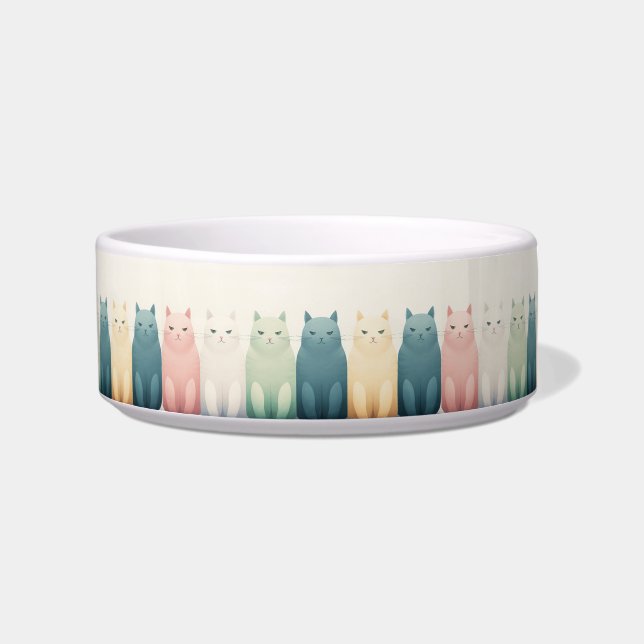 Écuelle Alimentation de chats groupés ou bol d'eau (Devant)