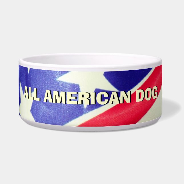 Écuelle All American Dog USA Drapeau gros animal (Devant)