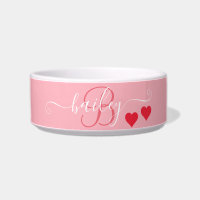 Amateurs d'animaux de compagnie Pink Heart Monogra