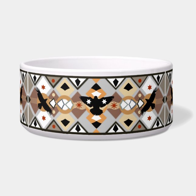 Écuelle Amérindien Crow Pet Bowl (Devant)