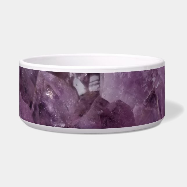 Écuelle Amethyst Photo Ceramic Pet Bowl (Devant)