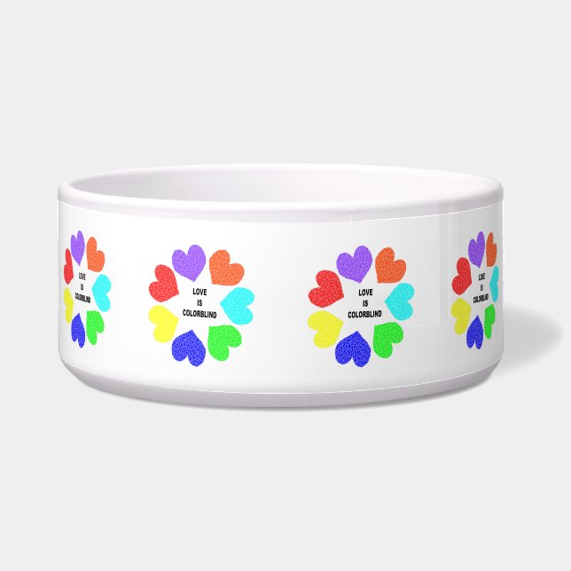 Écuelle Amour Interracial Rainbow Hearts Chig Bowl (Devant)
