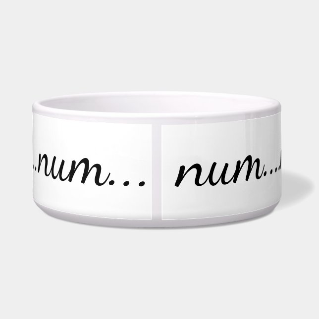 Écuelle Amusant Élégant "Num...Num..." Nourriture (Dos)