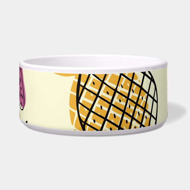 Écuelle Ananas, fraise design textile vintage. (Devant)
