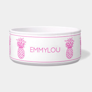 Écuelle Ananas Tropical Rose Preppy Personnalisé