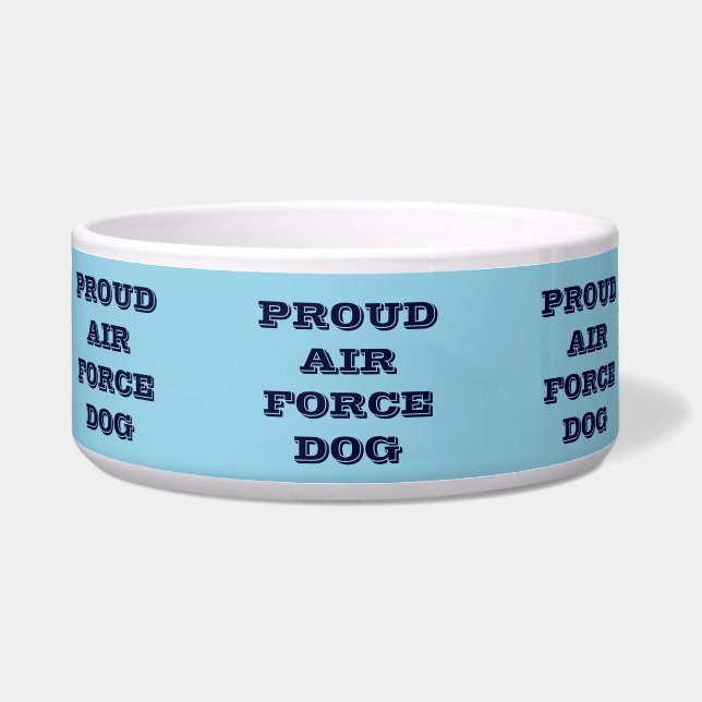 Écuelle Animal Bowl Fier Air Force Chien (Devant)
