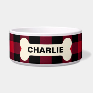 Écuelle Animal de compagnie Russe Red Buffalo Plaid Dog No