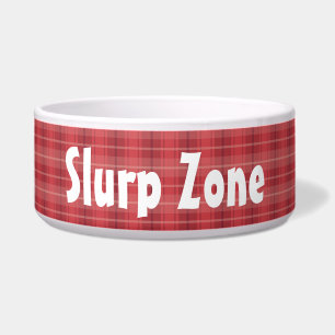 Écuelle Animal de compagnie « Slurp Zone » à carreaux roug