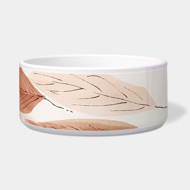 Écuelle Aquarelle Feuilles Brown Terracotta Beige Blush (Droite)