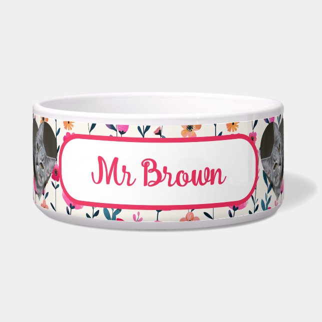 Écuelle Aquarelle Florale en forme de coeur (Devant)