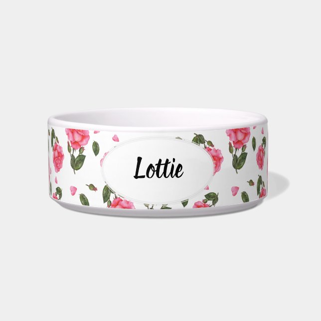 Écuelle Aquarelle rose rose illustration botanique (Devant)