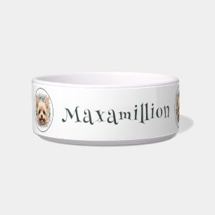 Écuelle Aquarelle Yorkie et couronne florale