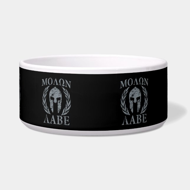 Écuelle Armure spartiate Molon Labe Grunge (Devant)