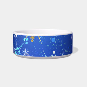 Écuelle Arrière - plan Bleu XMAS avec des flocons de neige
