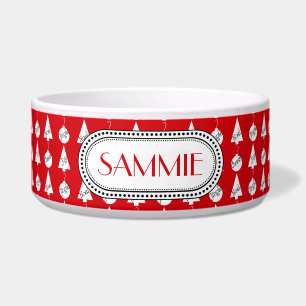 Écuelle Art de bruit moderne rouge et blanc de Noël