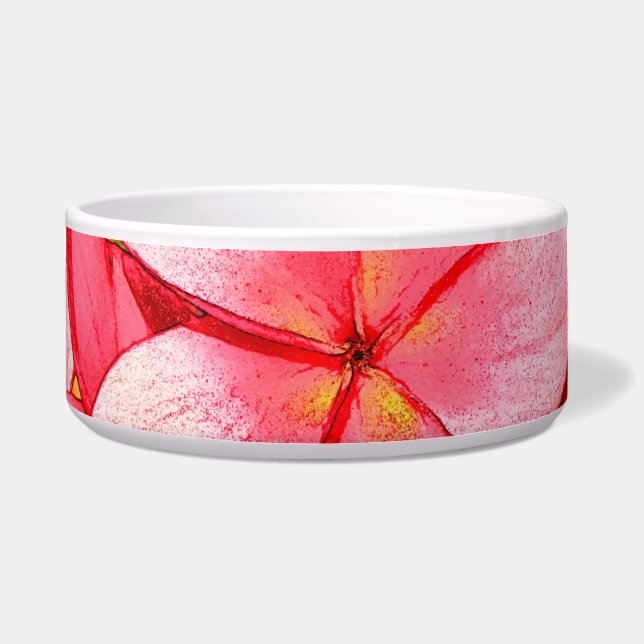 Écuelle Art de Frangipanier Tropical Rose (Devant)