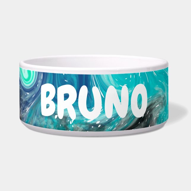 Écuelle Art fluide coloré Marbre Abstrait Personnalisé (Devant)