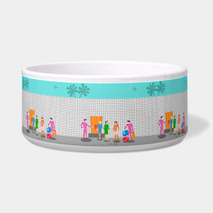 Écuelle Atomique Palm Springs Stewardess Ceramic Pet Bowl