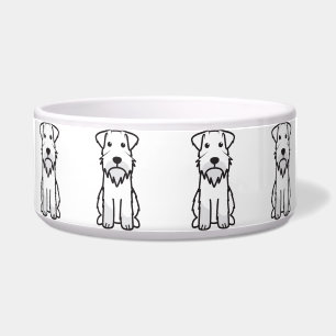 Écuelle Bande dessinée de chien de Schnauzer miniature