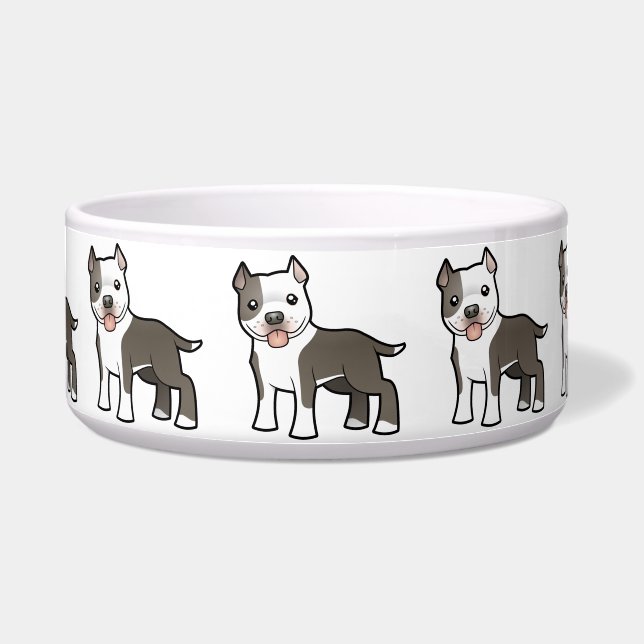 Écuelle Bande dessinée Pitbull/Staffordshire Terrier (Devant)