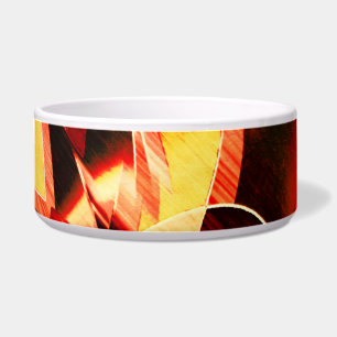 Écuelle Bandes jaunâtres avec rouge foncé, stries fortes