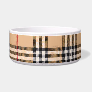Écuelle Base Chic Tan Chaud Blanc Noir Brown Tartan