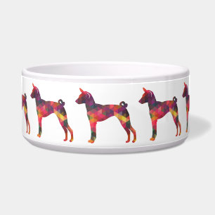 Écuelle Basenji Motif géométrique Silhouette Multi