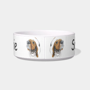 Écuelle Basset Hound Happy Smily Chien Personnalisé