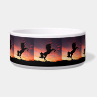 Bassin pour animaux silhouette de licorne au couch