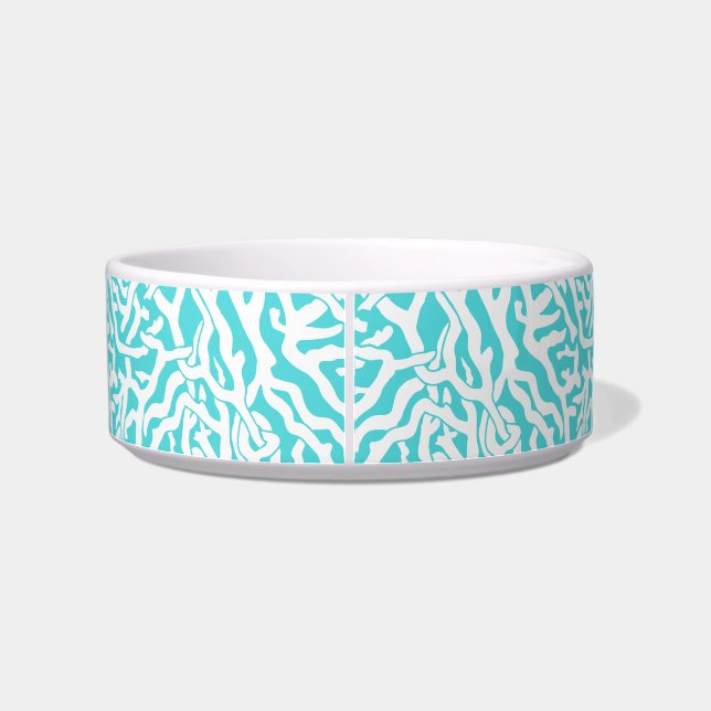 Écuelle Beach Coral Reef Motif Nautique Blanc Bleu (Dos)