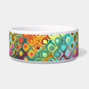 Écuelle Beau cool carrés abstraits cercles verre brillant