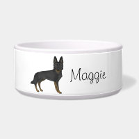 Berger Allemand Bi-Noir Chien Mignon Avec Nom Pers