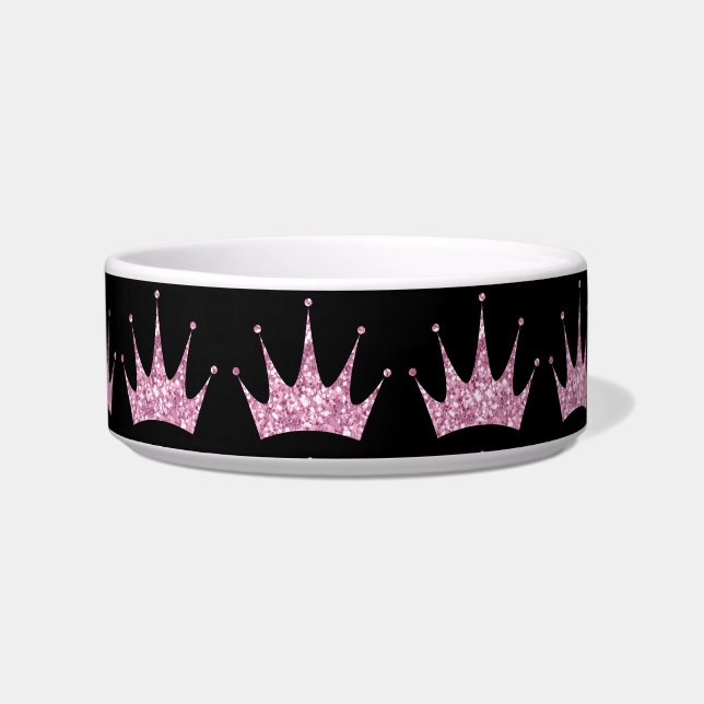Écuelle Black Rose Tiara Princess Pet Nourriture Bowl (Devant)