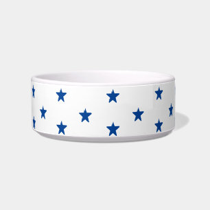 Écuelle Bleu bleu étoiles motif chat chien moderne