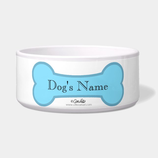 Écuelle Bleu Bone Boyish Chien Bowl (Devant)