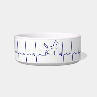 Écuelle Bleu Chien Heartbeat Bowl