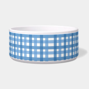Écuelle Bleu de base Plaid Dog Bowl
