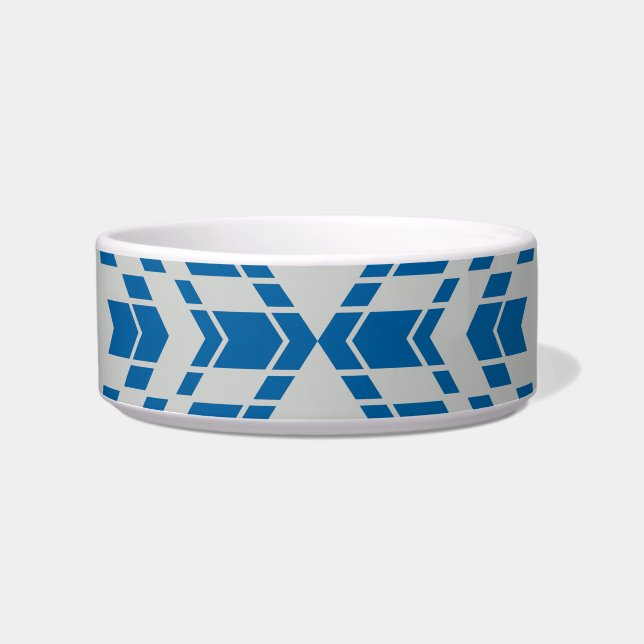 Écuelle Bleu, décoratif, moderne, tendance, géométrique co (Devant)