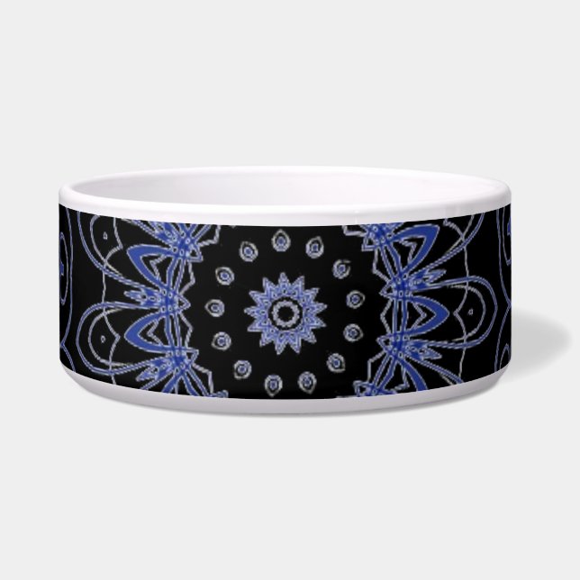 Écuelle Bleu dentelle poêle (Devant)
