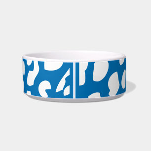 Écuelle Bleu éblouissant et blanc Leopard Pet Bowl