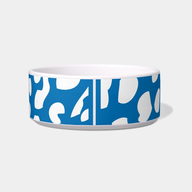 Écuelle Bleu éblouissant et blanc Leopard Pet Bowl (Dos)