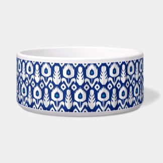 Écuelle Bleu floral de plume de paon d'Ikat