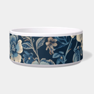 Écuelle Bleu marine motif floral botanique vintage